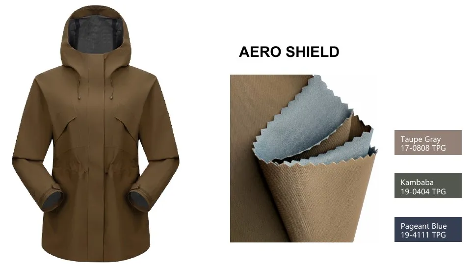 HB005 30D Matte Covered Honeycomb 4-Way Stretch fabric with garment example