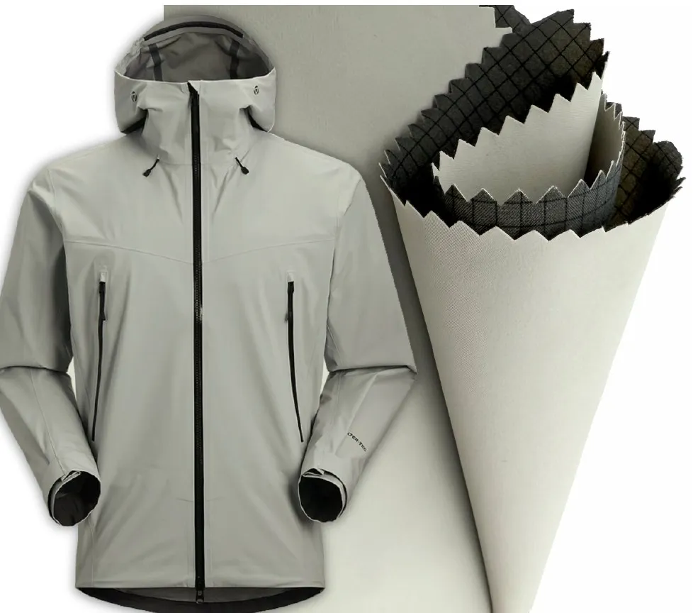 HB006 30D Nylon 4-Way Stretch fabric with garment example
