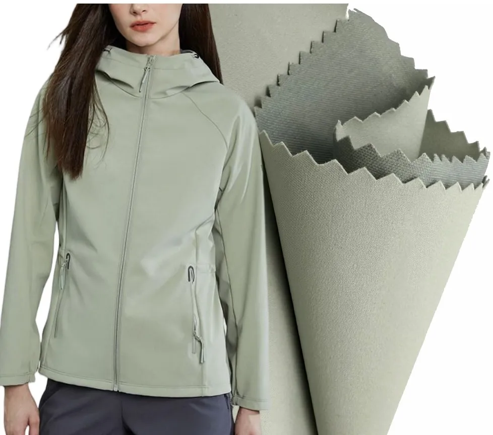HB012 Velvet Mechanical Stretch fabric with garment example