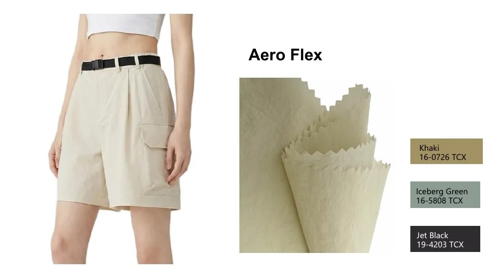 HB029 30D Nylon Weft Stretch fabric with garment example