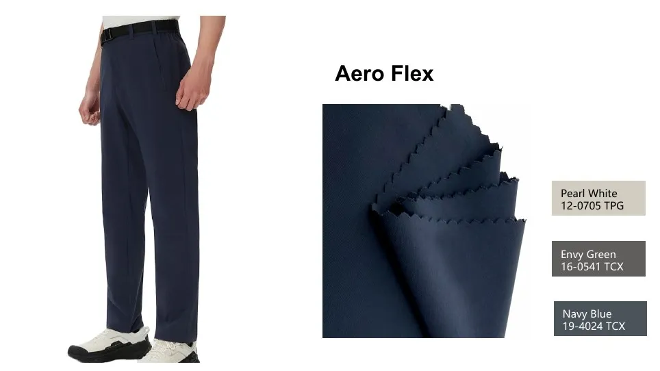 HB030 70D Covered Yarn 4-Way Stretch fabric with garment example